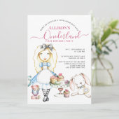 Invitation Allison's Onederland Tea Party 1er anniversaire fi (Debout devant)