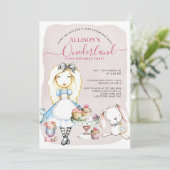 Invitation Allison's Onederland Tea Party 1er anniversaire fi (Debout devant)