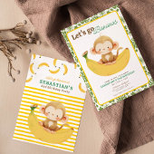 Invitation allons bananes notre petit anniversaire de singe