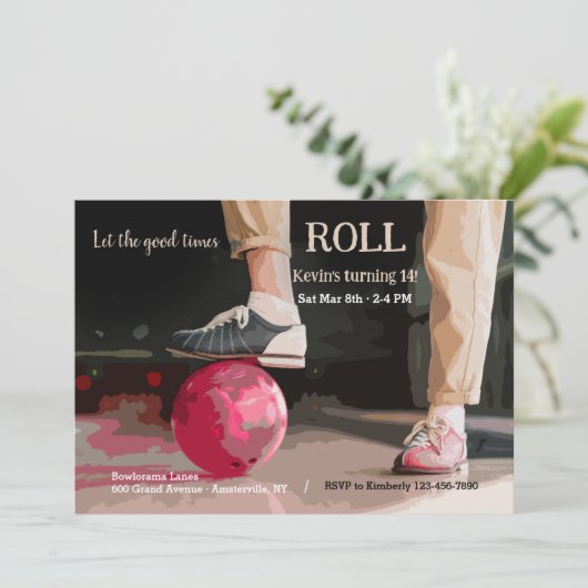 Invitation Allons Bowling (Debout devant)