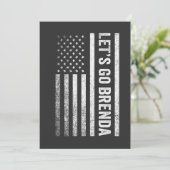 Invitation Allons Brenda Drapeau Américain Élection (Debout devant)