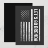 Invitation Allons Brenda Drapeau Américain Élection (Devant / Derrière)
