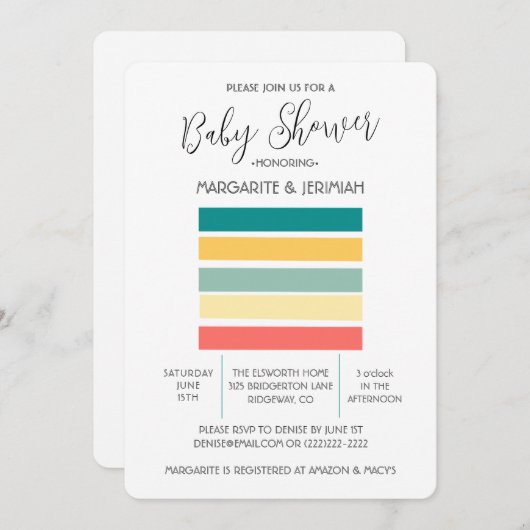 Invitation Allons chercher la plage (Devant / Derrière)