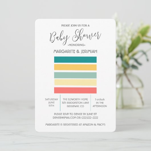 Invitation Allons chercher la plage (Debout devant)