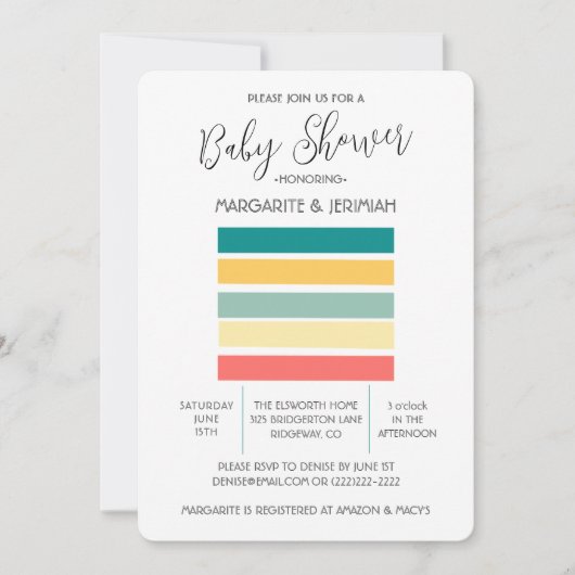 Invitation Allons chercher la plage (Devant)