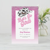 Invitation Allons faire la fête de bachelorette aux filles ro (Debout devant)