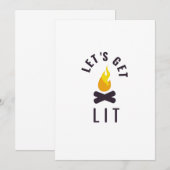 Invitation Allons faire un feu de camp génial (Devant / Derrière)