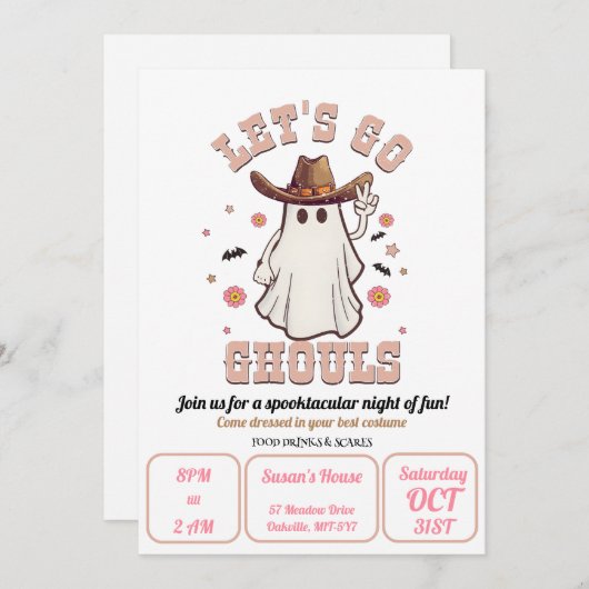 Invitation Allons Ghouls (Devant / Derrière)