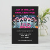 Invitation Allons Ghouls Girls Night Out Halloween Custom (Debout devant)