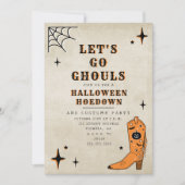 Invitation Allons Gouls Halloween Party Cowboy Boot (Devant)