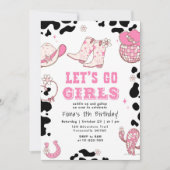 Invitation Allons les filles Cowgirl occidentale Anniversaire (Devant)