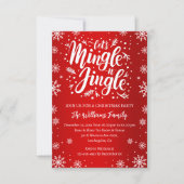 Invitation Allons nous mélanger et tinter fête de noël rouge (Devant)