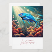 Invitation Allons pêcher l'invitation (Devant / Derrière)