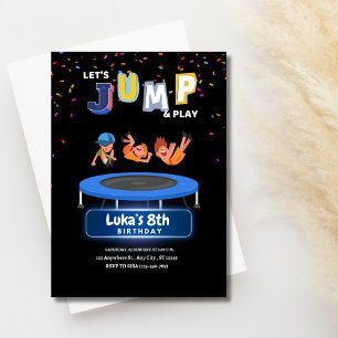 Invitation Allons SAUTER et Jouer Anniversaire 