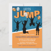 Invitation Allons sauter | Fête d'anniversaire de trampoline (Devant)