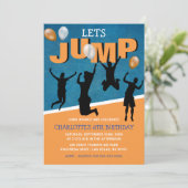 Invitation Allons sauter | Fête d'anniversaire de trampoline (Debout devant)