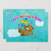 Invitation Allons voler un cerf-volant (Devant / Derrière)