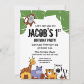 Invitation "Allons-y !", 1er anniversaire de la jungle avec d (Devant)