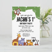 Invitation "Allons-y !", 1er anniversaire de la jungle avec d (Debout devant)