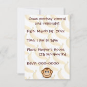 Invitation Allons-y bananes (Dos)