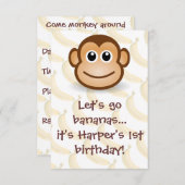 Invitation Allons-y bananes (Devant / Derrière)