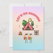 Invitation Allons-y Camping Anniversaire de enfant personnali (Devant)