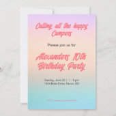 Invitation Allons-y Camping Anniversaire de enfant personnali (Dos)