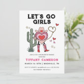 Invitation Allons-y Filles Cowgirl Bachelorette Week-end (Debout devant)