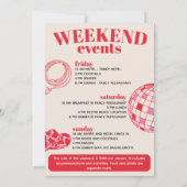 Invitation Allons-y Filles Nashville Bachelorette Itinéraire (Dos)