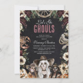 Invitation Allons-y les fantômes pour la fête d'Halloween (Devant)