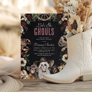 Invitation Allons-y les fantômes pour la fête d'Halloween