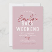 Invitation Allons-y les filles Moderne Enterrement de vie de  (Devant)