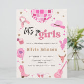 Invitation Allons-y les filles Nashville Pink Rodeo | Enterre (Debout devant)