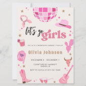Invitation Allons-y les filles Nashville Pink Rodeo | Enterre (Devant)