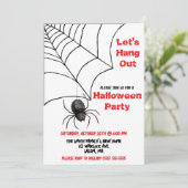 Invitation Allons-y, Spider, Spiderweb Halloween Party (Debout devant)