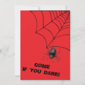 Invitation Allons-y, Spider, Spiderweb Halloween Party (Dos)