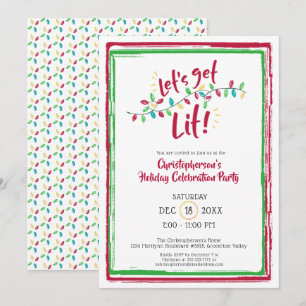 Invitation ALLUMONS-NOUS. Lumières de vacances Fête de va