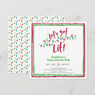 Invitation ALLUMONS-NOUS. Lumières de vacances Fête de va