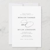 Invitation Allure Calligraphie Mariage blanc (Devant)