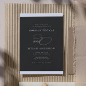 Invitation Allure Calligraphie noir et blanc Mariage