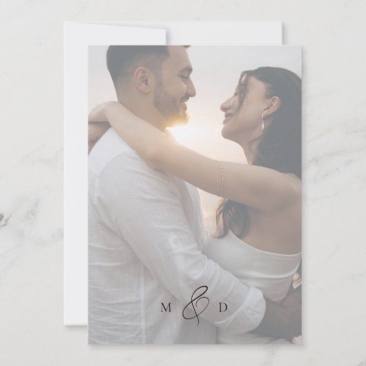 Invitation Allure Calligraphy Mariage photo (Dos)