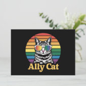 Invitation Ally Cat LGBT Rainbow Flag LGBTQ Cadeau (Debout devant)