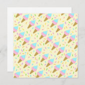 Invitation Almofada fofa com estampa contínua de sorvetes (Devant / Derrière)