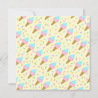 Invitation Almofada fofa com estampa contínua de sorvetes