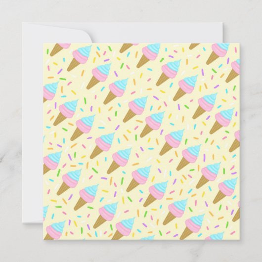Invitation Almofada fofa com estampa contínua de sorvetes (Devant)