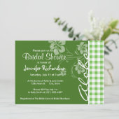 Invitation Aloha ; À damiers Vert ; En vichy (Debout devant)