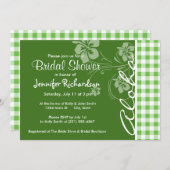 Invitation Aloha ; À damiers Vert ; En vichy (Devant / Derrière)