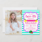 Invitation Aloha Anniversaire Luau Photo Tropicale Deux tti F (Devant)