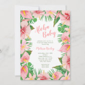 Invitation Aloha Baby, baby shower tropical (Devant)