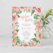 Invitation Aloha Baby, baby shower tropical (Debout devant)